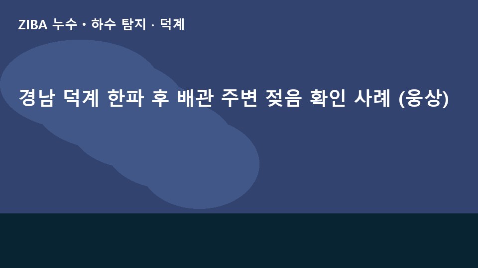 경남 덕계 한파 후 배관 주변 젖음 확인 사례 (웅상)